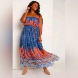 Anthropologie -VERB BY PALLAVI SINGHEEV - Blue Bandhani Printed Dress